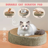 16.14x12.2x3.93 Sturdy Pet Sleeping Mat For Indoor Cat Bed 2 in 1 Scratcher Mat Cat Bed Oval Cat Scratcher Pad