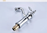 Chrome Basin Faucet Brass Black 360° rotatable basin faucet European-style Hot and Cold mixing faucet Brushed