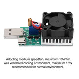 18W 22.5W Electronic Test Load Resistor USB Interface Battery Discharge Capacity Tester with Fan Adjustable Current Module Tool