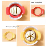 3-in-1 Creative Home Multi-functional 304 Stainless Steel Kitchen Tools Egg Cutter Fruit Slice Cutter Egg Slicer