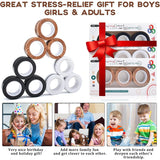 3Pcs Magnetic Rings Fidget Toy Set Adult Fidget Magnets Spinner Rings Fidget Pack Great Gift for Adults Teens Kids