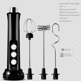 Handheld Electric Milk Frother USB Wireless Egg Beater Kitchen Mixer Coffee Whisk Blender Tool for Home Use