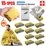 Hiking, mountain climbing, emergency blankets, camping, survival equipment, gold and silver double-sided insulation, sun protect