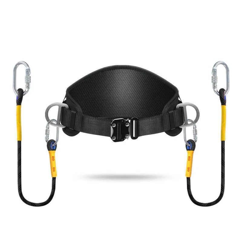High-altitude Work Safety Harness Single Waist Safety Belt with Safe Rope Hook Outdoor Climbing Training Protective Equipment