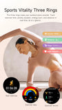 LIGE New 1.19inch AMOLED Fashion Ladies Smart Watch Bluetooth Call Sports Bracelet Women’s Health Waterproof Diamond Smartwatch