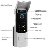 Outdoor Waterproof Smart Tuya Wifi Lock 3D Face Recognition Digital Code Keyless App Fingerprint Lock With Rechargeable Battery