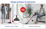 YISORA Corded Vacuum Cleaner, 600W 23KPa Stick Vacuum, Free-Stand 6 in 1 Handheld Vacuum Cleaner for Hard Floor Carpet