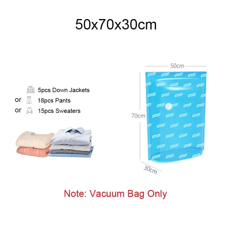 Home Vacuum Storage Bags for Clothes Blankets Pillow Travel Storage Compression Bag Clothes Organizer Space Saver Bag