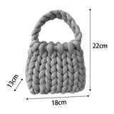 Women Crochet Bag Handbag Woven Chunky Shoulder Bag for Spring Summer,Women Shoulder Bag Handbag Beach Travel Underarm Bag