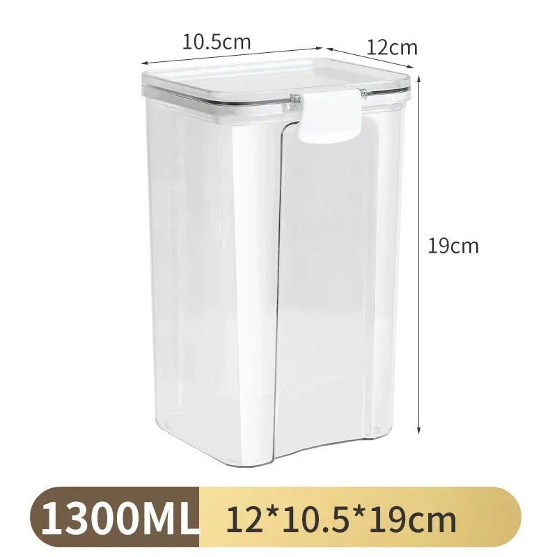Sealed Jars For Kitchen Storage Box Grain Coffee Bean Sealed Tanks Large Capacity Moisture proof Transparent Seasoning Jar Set