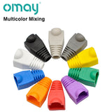 RJ45 Connector CAT6 CAT5e Connector Protective Cover Adapter Cap Ethernet Network Cable Plugs RJ45 Cat5/6 10 colour Sleeve