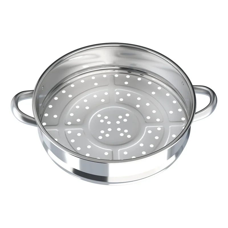5 Tier Stainless Steel Steam Cooker Steamer Food Vegetable Pot Kitchen 26CM/28CM/30CM