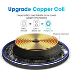 Fast Wireless Charger Pad Stand for iPhone 16 15 14 Samsung Xiaomi Earphone Phone Chargers Induction Wireless Charging Station