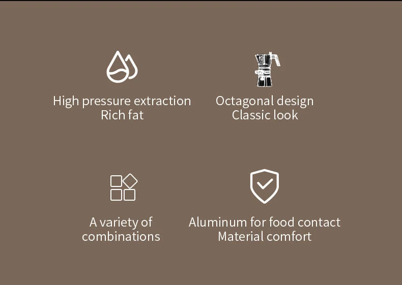 Bincoo Dual Valve Moka Pot Espresso Machine Thermostatic Extraction Coffee Moka Pot Hand Brewed Coffee Pot Barista Accessories
