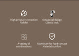 Bincoo Dual Valve Moka Pot Espresso Machine Thermostatic Extraction Coffee Moka Pot Hand Brewed Coffee Pot Barista Accessories