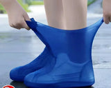 New 1 Pair Waterproof Non-slip Silicone High Elastic Wear-resistant Unisex Rain Boots for Outdoor Rainy Day Reusable Shoe Cover