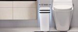 2 Pack 12L Bathroom Automatic Trash Cans Touchless Motion Sensor Slim with Lid for Bathroom Bedroom Living Room Office White