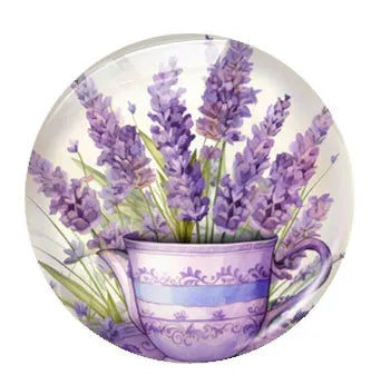 Handmade Teacup Coffee Cup Flower Photo Glass Cabochon Flatback Demo Flat Back Cameo For Diy Jewelry Making Supplies Accessories