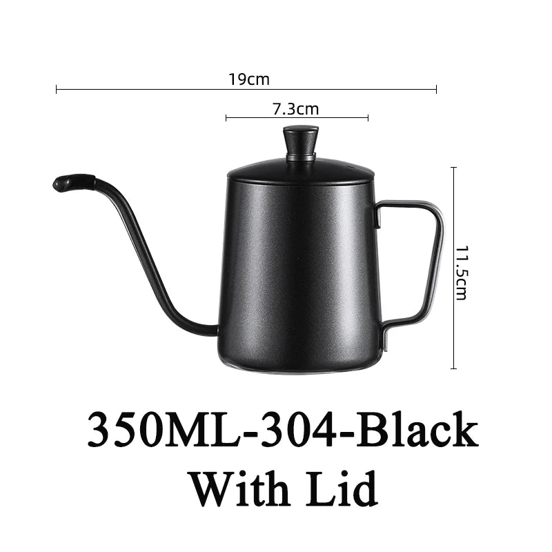 Coffee Hand Brewing Pot 250/350/600ML Stainless Steel Long Gooseneck Coffee Pot Kettle For Induction Stove Tops Kitchen Tools