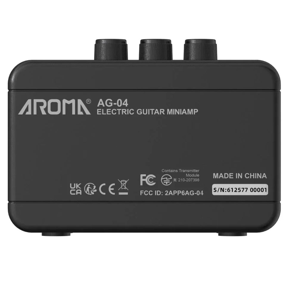 Aroma AG-04 Guitar Amp, Rechargeable Wireless Mini Electric Guitar Amplifier,Portable Amp with Clean and Overdrive Effects