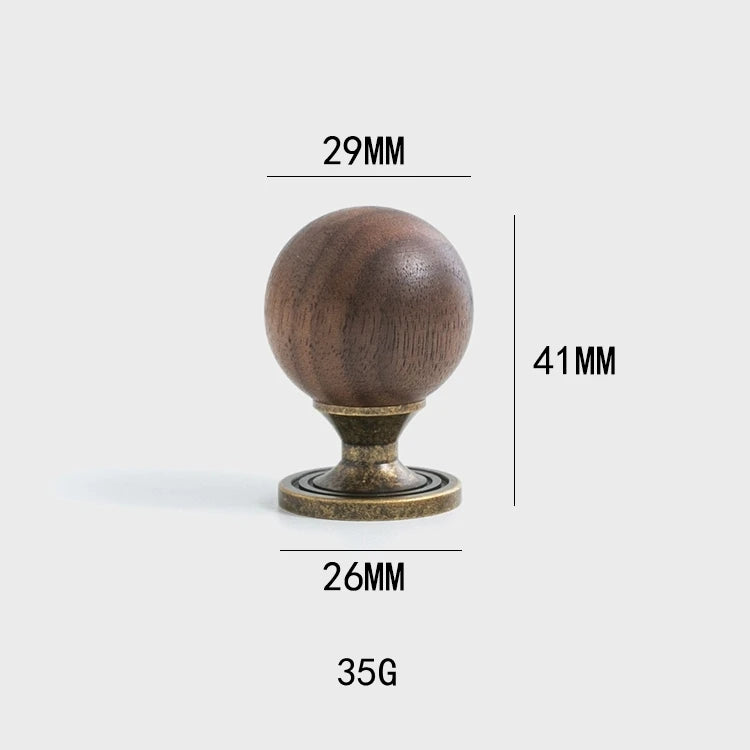 The Furniture Is Made Of Antique Walnut Wood With Solid Brass Small Handles Wardrobe Handles Kitchen Drawers Single-Hole Knobs