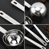 High-quality Stainless Steel Measuring Spoon Blending Thicken Coffee Scoop 5/10/15/20/30ML Powder Spoon Coffee