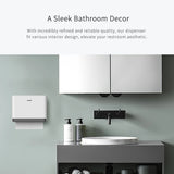 AIKE Professional Paper Towel Holder Wall Mount Punch Free Tissue Dispenser with Smart Lock Paper Box for Toilet Bedroom Kitchen