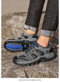 Spring Casual Shoes Men Breathable Comfortable Lace Up Walking Shoes Autumn Classic Outdoor Sneakers Thick-Soled Hiking Shoes