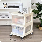 Acrylic Shopping Cart Shelf Stand Floor Standing Bathroom Gap Frame Home Living Room Snack Storage Rack Modern Minimalism