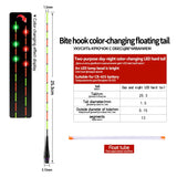 1PC LED Gravity Sensor Float Tail+1 Tube LED Light Buoy Color Change Tail Luminous Ocean Electric Fishing Tackle Accessories