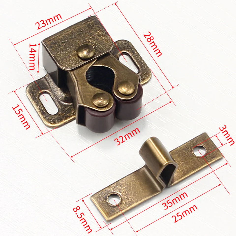 Door Close Latch Stainless Steel For Motorhomes Caravans Boats Double Roller Catch Cupboard Cabinet Door Close Latch