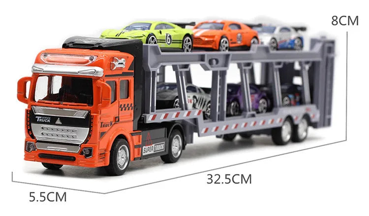 1: 48 alloy double-layer transport vehicle model,simulation sports car off-road vehicle toy,engineering transport vehicle toy