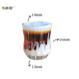 Cute Dollhouse Coffee Cup Miniature Latte Coffee Beverage Cafe Drink Model Doll House Accessories Kids Play House Toys