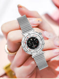 LIGE New 1.19inch AMOLED Fashion Ladies Smart Watch Bluetooth Call Sports Bracelet Women’s Health Waterproof Diamond Smartwatch