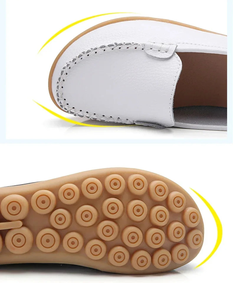 Women Flats Ballet Shoes Woman Cut Out Leather Breathable Moccasins Women Boat Shoes Ballerina Ladies Casual Shoes