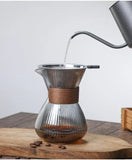Hand Brewed Glass Coffee Sharing Pot Barista Tools Household Filter Coffee Pot Set Coffeeware Teaware Coffe Accessories