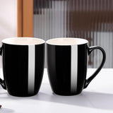 1 Pack Coffee Mug Ceramic Coffee Cups Ceramic 350ml Large Coffee Mug for Latte Tea Cappuccino Cocoa-Microwavable Black Red Cup