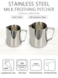 Coffee Milk Frothing Jug Latte Art Milk Frother Pitcher Stainless Steel Measurement Jug Espresso Barista Tool Coffee Accessories