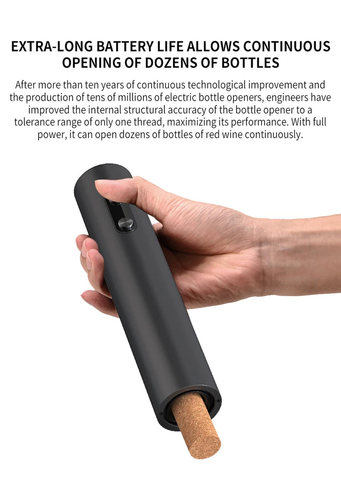 Electric Wine Opener Set Automatic Corkscrew with Aerator Pourer and Foil Cutter for Kitchen Bar Party Gifts