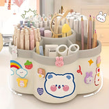 1 Piece of 360 ° Rotating Pen Holder - Multifunctional Office Desk Organizer, Suitable for Makeup Pens and Student Stationery