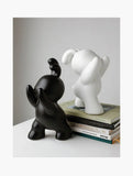 1 pair desk organizer Creative Rabbit Bookend Ceramic Ornament Desktop book holder Cute Gift simple nordic style book organizer