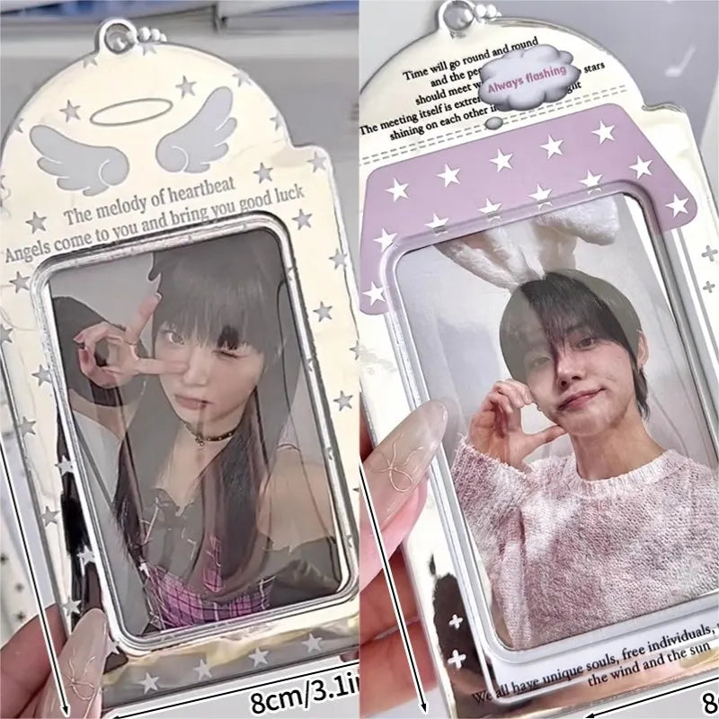 Idol Photocard Holder Photo Album pc holder kpop Protector Sleeves Keychain for Bag Poka Supplies Photo Decoration Cardholder