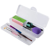 1Pc Rectangle Double-layer Nail Art Tool Empty Storage Box Tweezers Clippers Nail Brush Files Portable Plastic Container 22cm