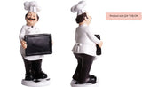 Restaurant Resin Decor - Chef Figurine & Bar Ornaments for Cafe, Commercial Kitchen Decorations Durable Resin Craft