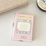 100 Sheets Cute Memo Book Non Sticky, Tearable Leave a Message Notebook Handheld Notes
