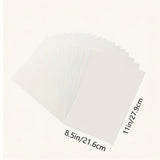 Premium Printable Vinyl Sticker Paper for Inkjet and Laser Printer - 50 White Matte Sticker Paper Waterproof