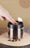 Coffee Can Manual Vacuum Moisture-proof Storage Jar Kitchen High Borosilicate Glass Tea Jar Coffee Bean Storage Sealed Jar