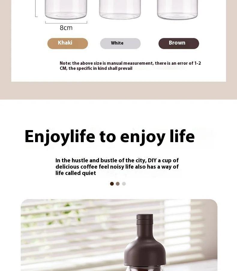 GIANXI Cold Brew Coffee Maker Home Cold Kettle Portable non-leaking Tea Cold Brew Cup Ice Drop Kettle Cold Brew Fruit Teapot