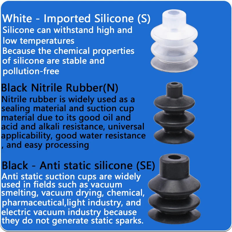 5 PCS CONVUM Type Bellows Suction Round Cup PCG Series PCG-5-N PCG-7-N PCG-10-N PCG-12-N PCG-15-N PCG-18-N PCG-60-N PCG-90-N