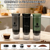 Portable Espresso Coffee Machine 3-in-1 Capsule Coffee Maker for Car & Home Coffee Maker  Hot/Cold Portable Coffee Maker